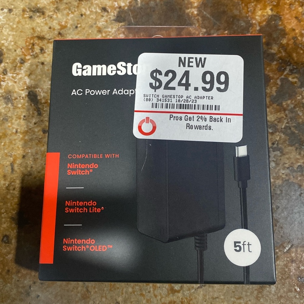 Nintendo Switch charger. Never been opened and pass the date to return it.